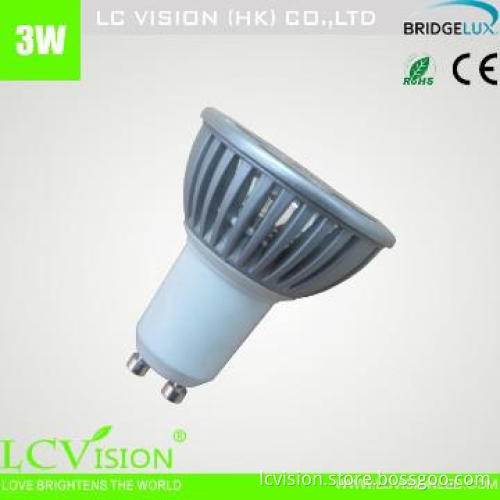 LED lighting / 3W Bridgelux chip LED Spot light / MR16 GU10 / 250 lm